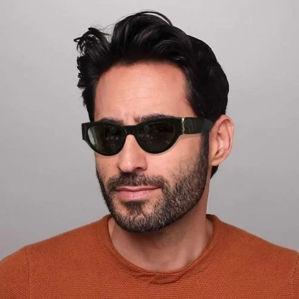 NEW Saint Laurent SLM94 001 Black Grey Cat Eye Unisex Sunglasses